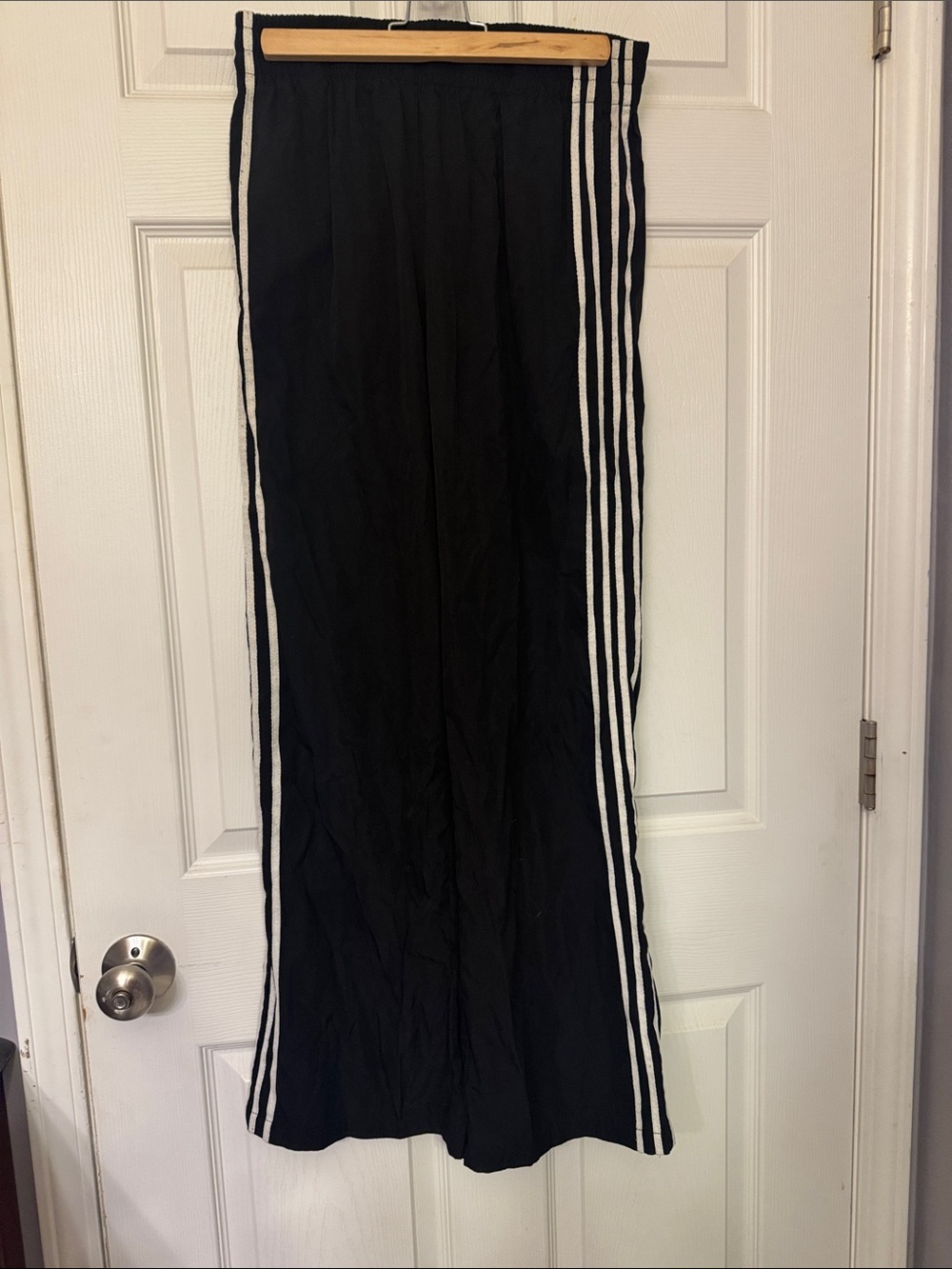 PacSun Black Track Pants with White Side Stripes